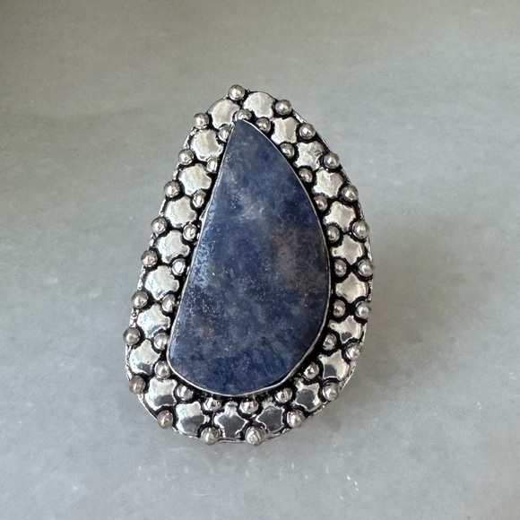 NWOT Sundance Skipping Stone Ring Sodalite Sterling Silver